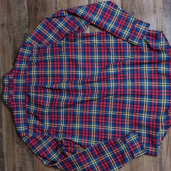 Vineyard Vines Murray Plaid Flannel Shirt Size Large Slim Fit in Blue / Red - Picture 6 of 6